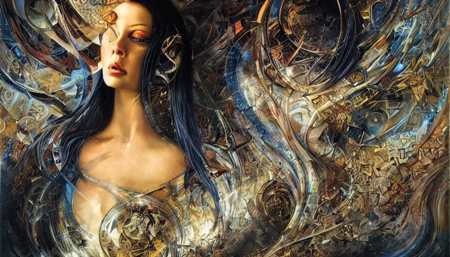 Image similar to Techno artwork, by karol bak