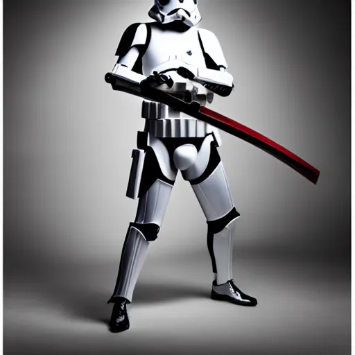 Prompt: a realistic photography of a storm trooper looking like a samurai, studio lighting