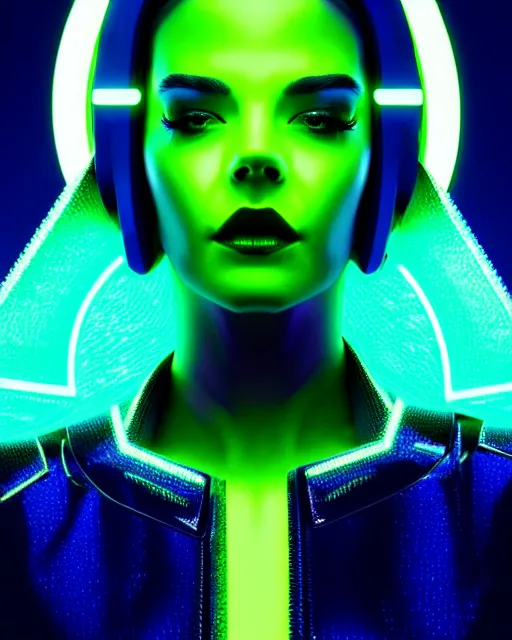 Prompt: ultra realistic cyber neon queen, neon lighting, retro futurism, futuristic illuminated jewelry, retro glossy latex, full body pose, hyper photorealistic, crispy quality, digital photography, trending in artstation, cinematic, 4 k ultra hd, art by pascal blanche, art by greg rutkowski