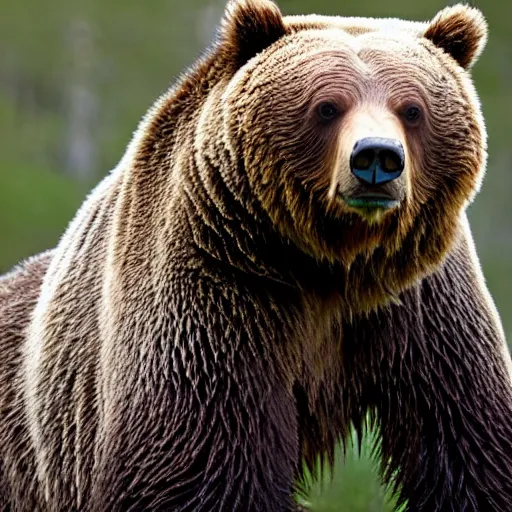 Prompt: close up of a grizzly black cave bearn