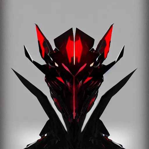 Prompt: Award-Winning. Trending on Artstation. 8K. (Corrupted Knight infected with black obsidian glowing red. Angular. Sharp. Ready for battle.) Standing in the eye of a red storm. Black landscape. Dark skies.