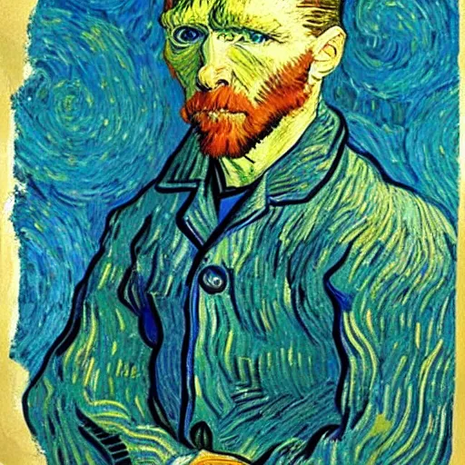 Image similar to A van Gogh style painting of an American football player