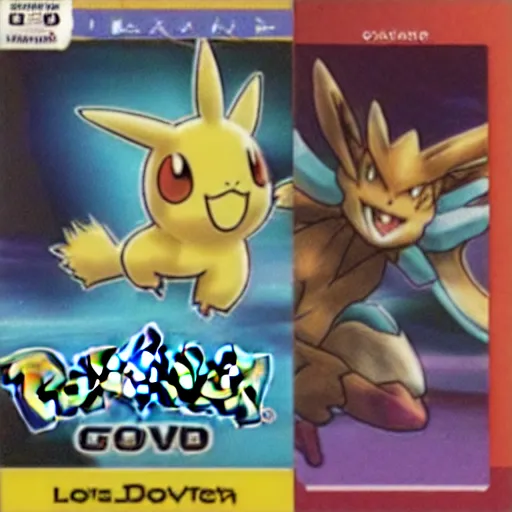 Prompt: bootleg pokemon game cover art