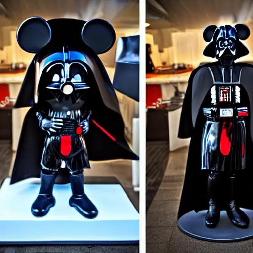 Prompt: micky mouse as darth vader