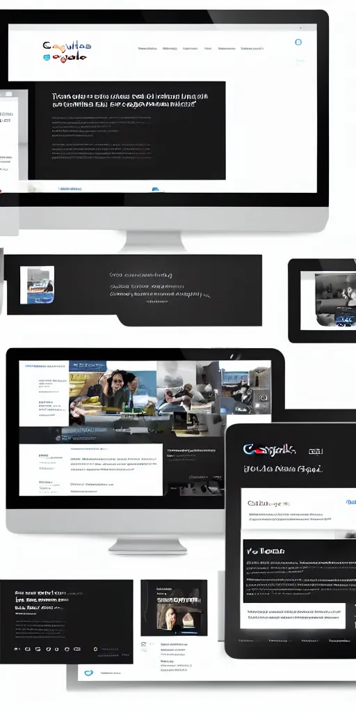 Prompt: a futurstic web design for Google