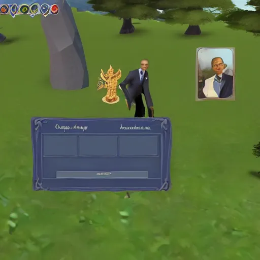 Image similar to obama in runescape