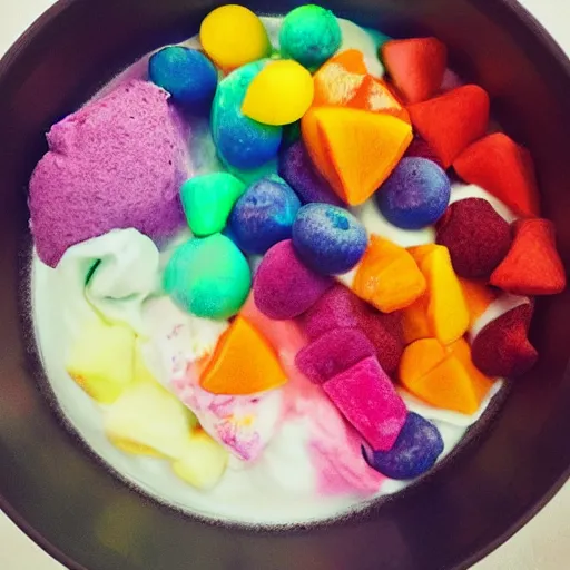 Image similar to rainbow flavoured frozen yogurt