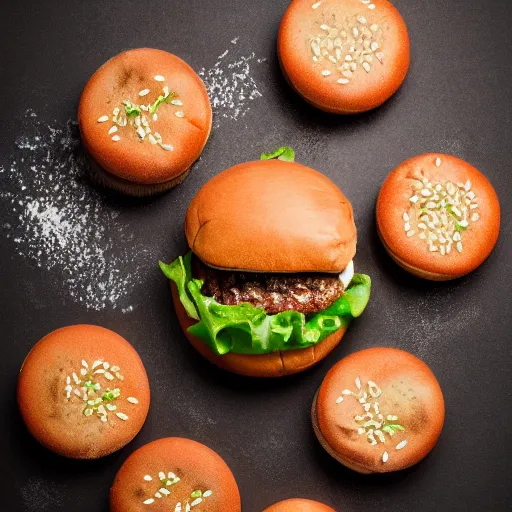 Prompt: the least appetizing hamburger you can imagine, professional food photography, very detailed, studio lighting