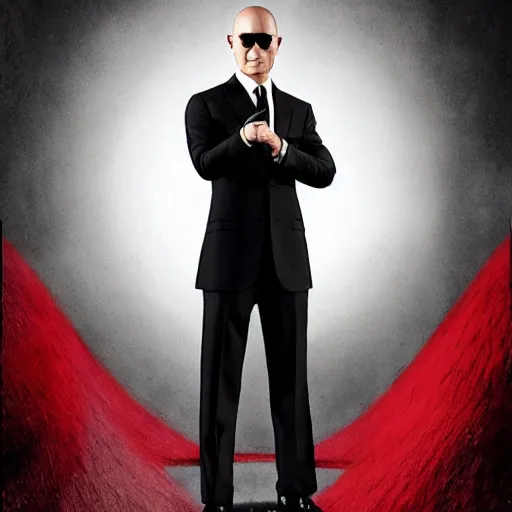 Image similar to Justin Sun as Hitman Agent 47