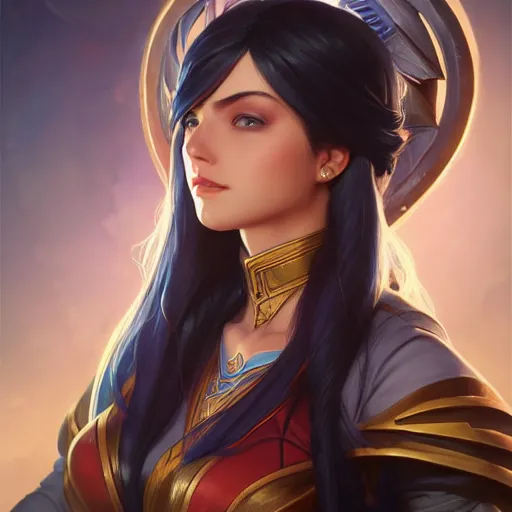 Image similar to perfectly - centered - portrait of irelia from league of legends, intricate, highly detailed, digital painting, artstation, concept art, smooth, sharp focus, illustration, unreal engine 5, 8 k, art by artgerm and greg rutkowski and alphonse mucha