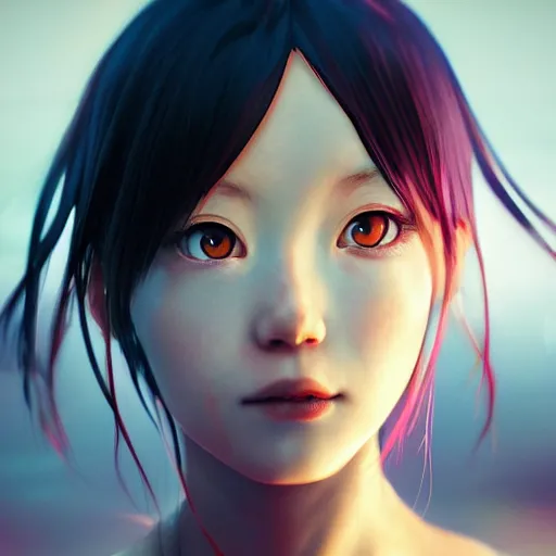 Prompt: photorealistic dramatic liquids anime people render, detailed face, colorful, atmosphere cinematic, by wlop, by ilyu kuvshinov, soft shadows, concept art, super detailed, vfx, houdini, 8 k, super realistic, ufotable studio art style, global illumination, trending in pixiv, dramatic color, ray tracing, god rays