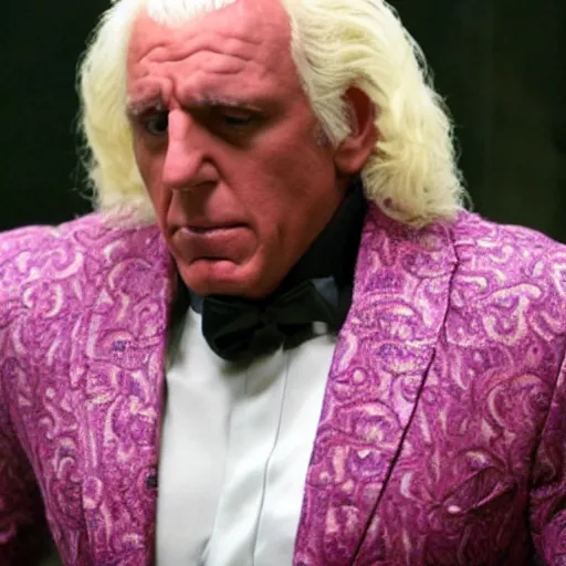 Image similar to ric flair, movie still, from the new weekend at bernie's movie, 8 k, realistic