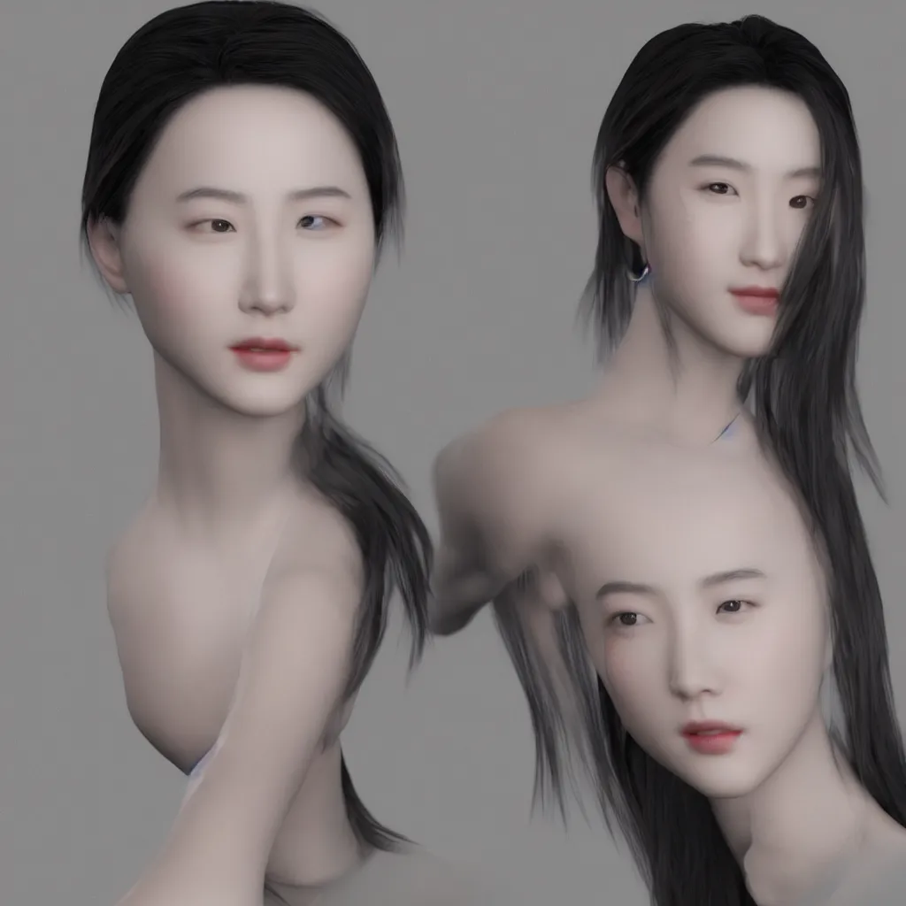 Image similar to liuyifei by xia ban ！ volumetric light, 3 d render