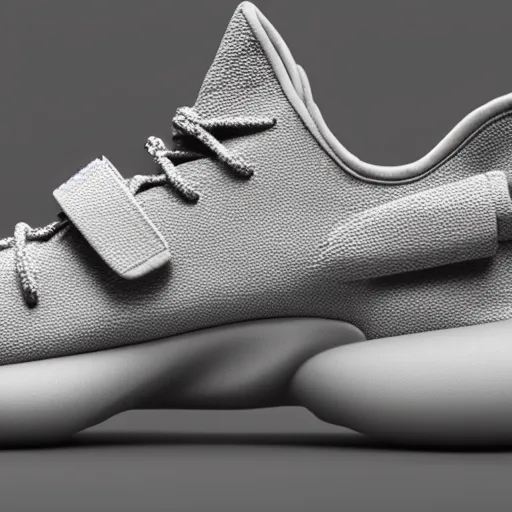 Image similar to A new design for a Yeezy shoe, revealed 3022, octane render, professional lighting, unreal engine 5