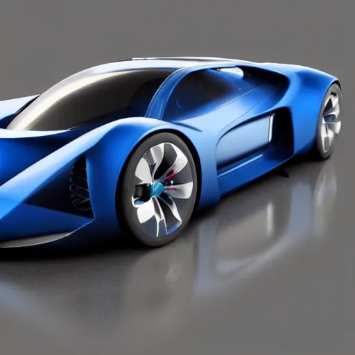 Image similar to render of futuristic supercar, realistic, detailed, clean