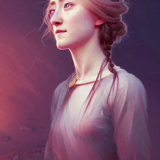 Prompt: beautiful natural saoirse ronan, intricate, elegant, highly detailed, digital painting, artstation, concept art, smooth, sharp focus, illustration, art by artgerm and greg rutkowski and alphonse mucha and loish and WLOP