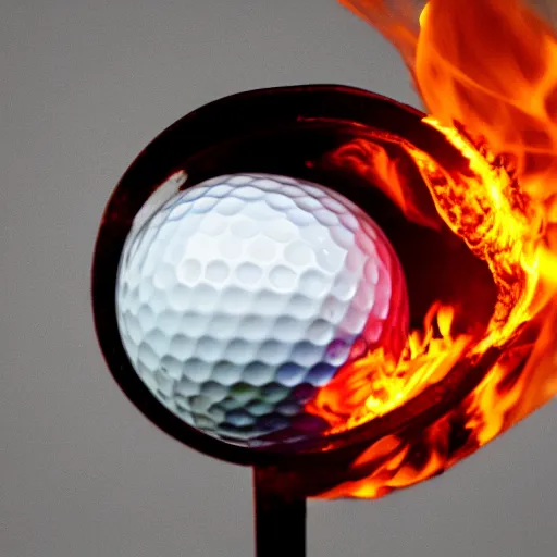 Image similar to golf ball on fire