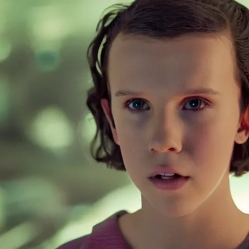 Prompt: millie bobby brown in stranger things