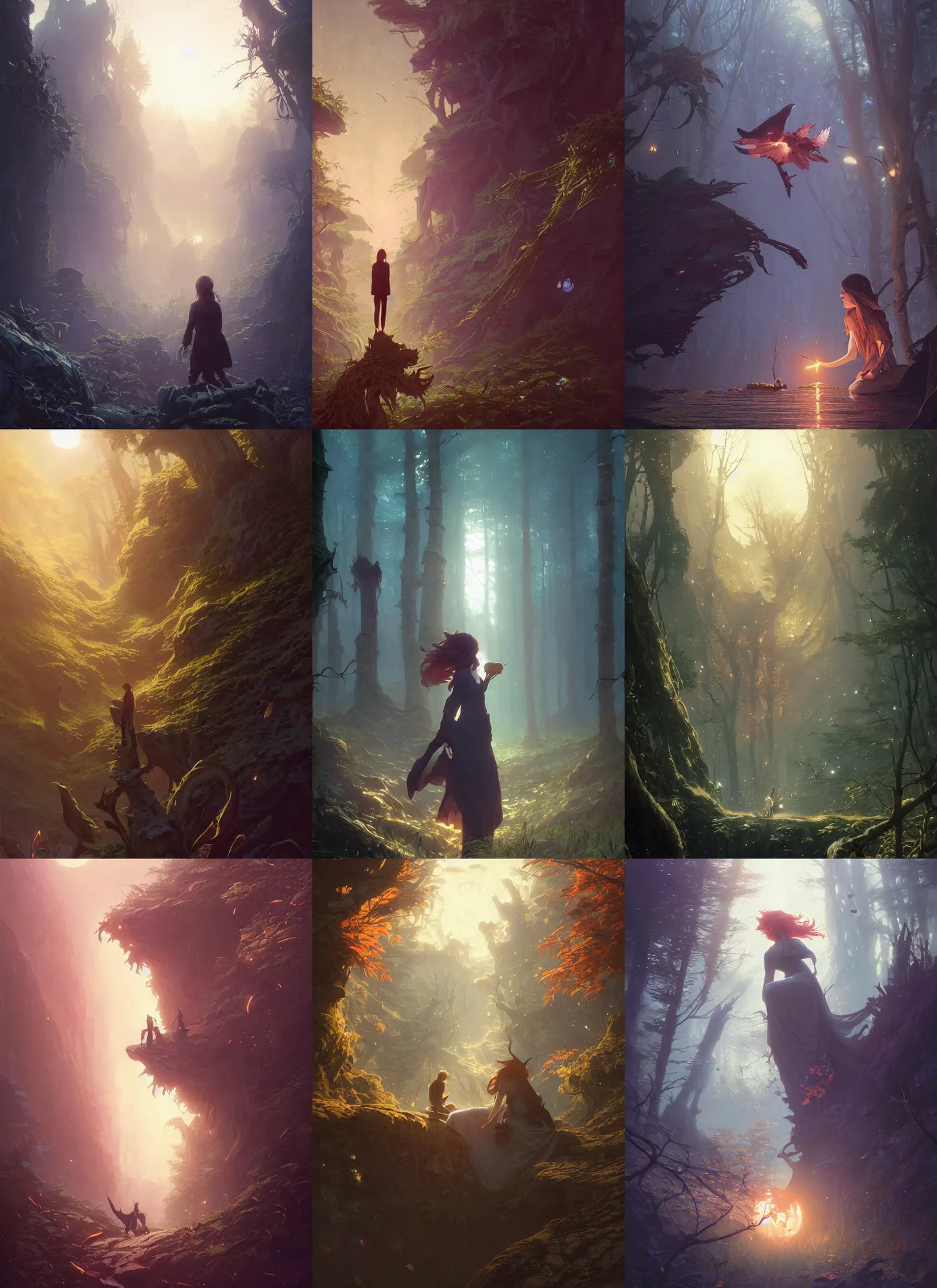 Prompt: portrait of a the fall we felled in the moonlight, stephen bliss, unreal engine, fantasy art by greg rutkowski, loish, rhads, ferdinand knab, makoto shinkai and lois van baarle, ilya kuvshinov, rossdraws, tom bagshaw, alphonse mucha, global illumination, radiant light, detailed and intricate environment