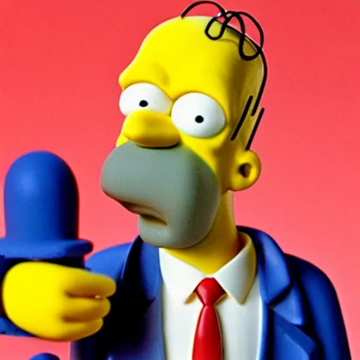 Prompt: homer simpson as as an aardman figure