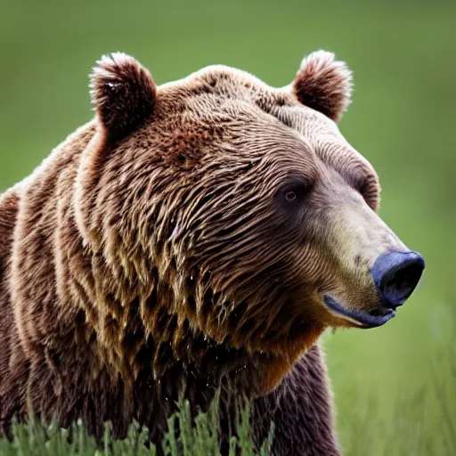 Image similar to a brown bear headshot