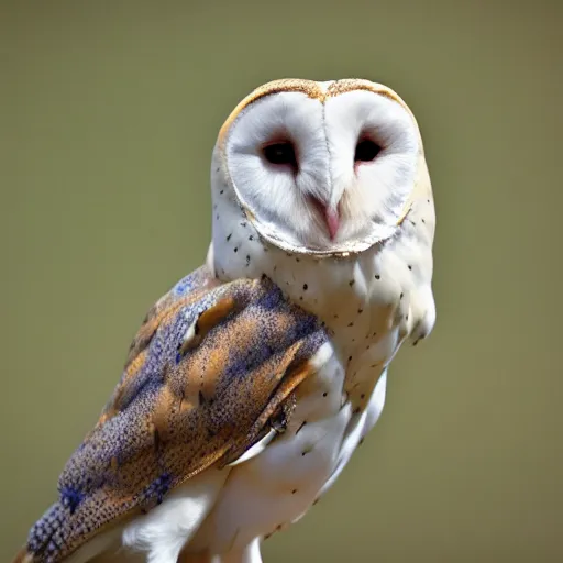 Prompt: barn owl wearing a suit, barn owl in a suit, very detailed, album photo, canon shot