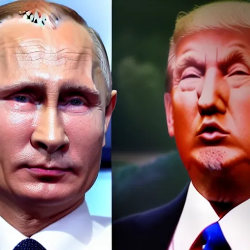 Prompt: vladimir putin, obama, trump and xi jinping at a strip club, hyperrealistic face, cnn, fox news,