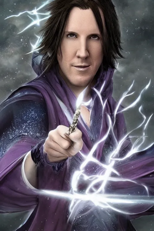 Prompt: Matthew Mercer is an all powerful sorcerer