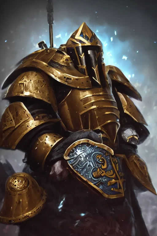 Image similar to armor portrait heros warhammer 4 0 k horus heresy fanart - the primarchs emperor by johannes helgeson animated with vfx concept artist & illustrator global illumination ray tracing hdr fanart arstation zbrush central hardmesh 8 k octane renderer comics stylized