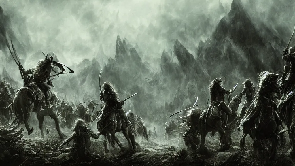 lord of the rings battle art