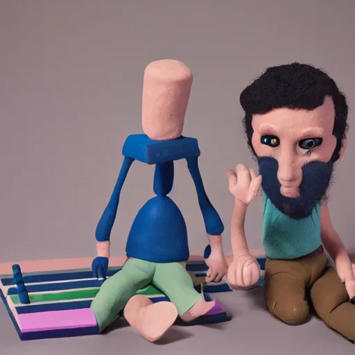 Image similar to claymation boards of canada photoshoot