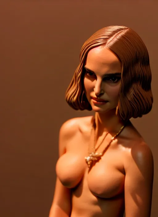 Prompt: a figurine of an absurdly beautiful woman, natalie portman, in the style of irakli nadar and alexandre ferra, unreal engine 5 highly rendered, global illumination, radiant light, detailed and intricate environment