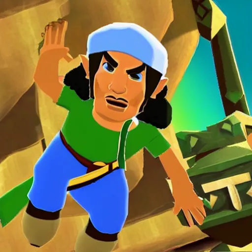 Image similar to Muammar Gaddafi!! in The Legend of Zelda! The Wind Waker