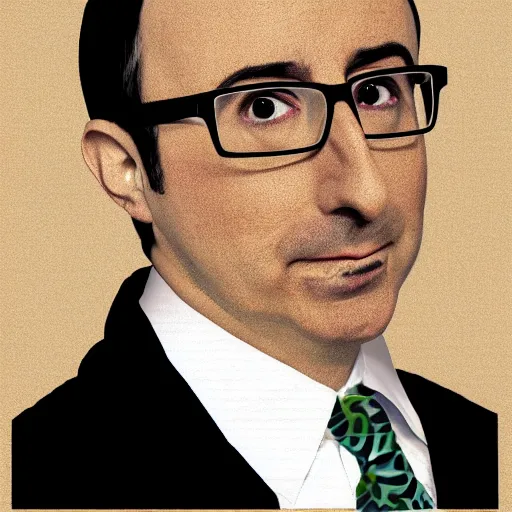 Image similar to john oliver!! portrait, in the style of origami