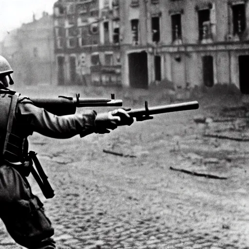 Image similar to an award winning photo of a discord moderator fighting in world war 2, fat discord moderator meme, ( ( leica iiia ) ), 4 k, high quality, black and white