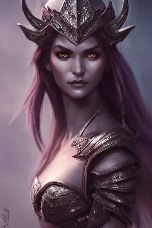 Image similar to dark elf princess, highly detailed, d & d, fantasy, highly detailed, digital painting, trending on artstation, concept art, sharp focus, illustration, art by artgerm and greg rutkowski and fuji choko and viktoria gavrilenko and hoang lap