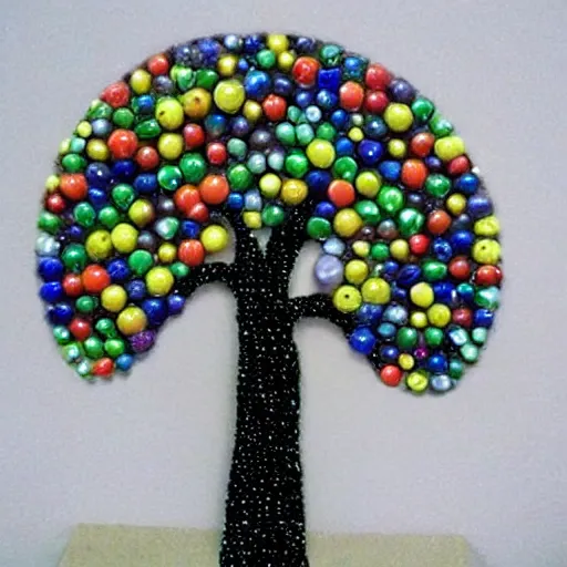 Image similar to tree made out of marbles