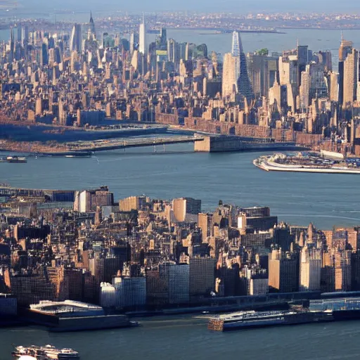 Prompt: the new york city skyline featuring the eiffel tower