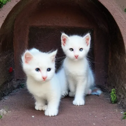 Prompt: white kittens