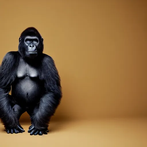 Image similar to studio photo still 8 2 9 4 of a full body gorilla in a space suit, 8 k, studio lighting, key light from right side