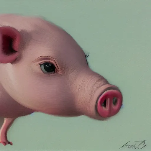 Image similar to angry piglet, detailed painting, 4 k, concept art