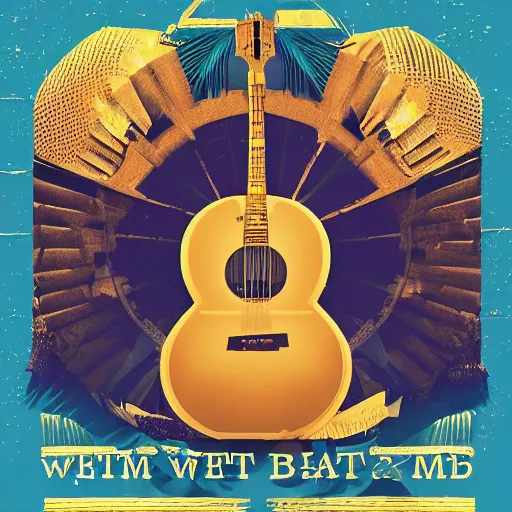 Image similar to concert poster for a dmb concert in west palm beach fl on august 2 0, 2 0 2 2 that features the band name and the concert date, rule of thirds golden ratio clean, light effect, 8 k, maya renderer, unreal engine