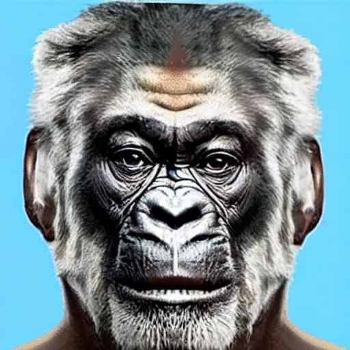 Image similar to harambe with Jeffrey Epstein’s face