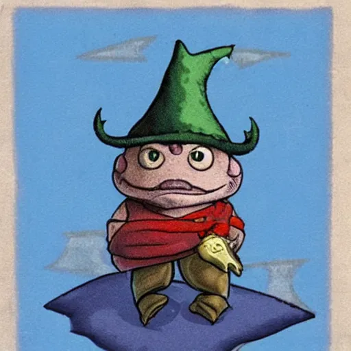 Prompt: toad dressed like a wizard