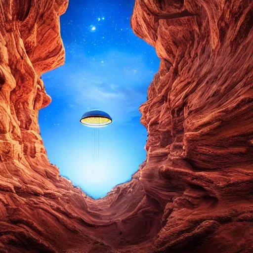 Prompt: huge mysterious ufo ignoring the laws of physics over a natural scene. detailed otherwordly material. entries in the 2 0 2 0 sony world photography awards.