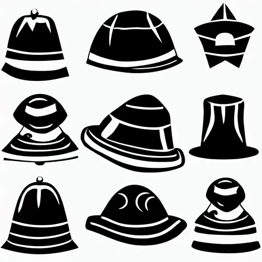 Image similar to mage hat vector art, minimalistic, black and white, clear edges