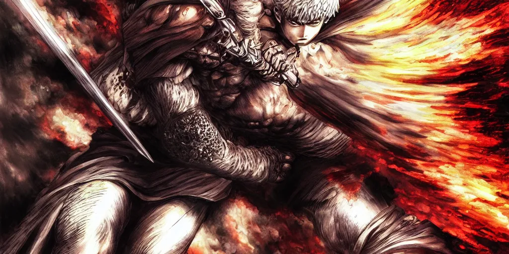 Image similar to exploding eyes, berserk, 4 k resolution, comic style ， by miura kentaro, ultra detailed,