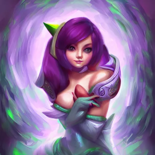 Prompt: beautiful portrait of lulu from league of legends, digital painting