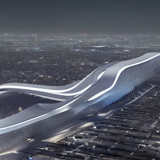 Image similar to DFW if Zaha Hadid designed it