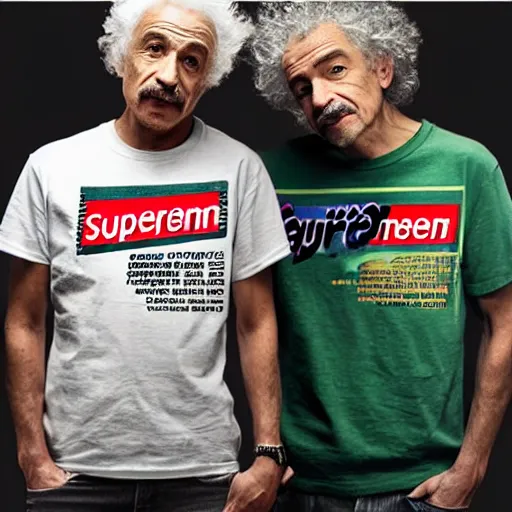 Image similar to supreme einstein merch